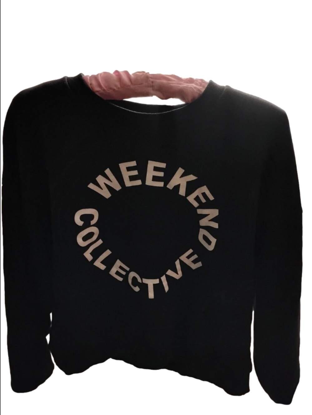 ASOS Weekend Collective Black Sweatshirt With White Letters. Size Small